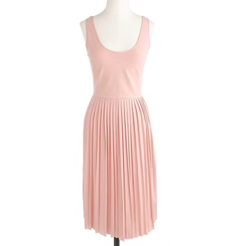 NWOT J. Crew Pleated Knit Dress in Pink